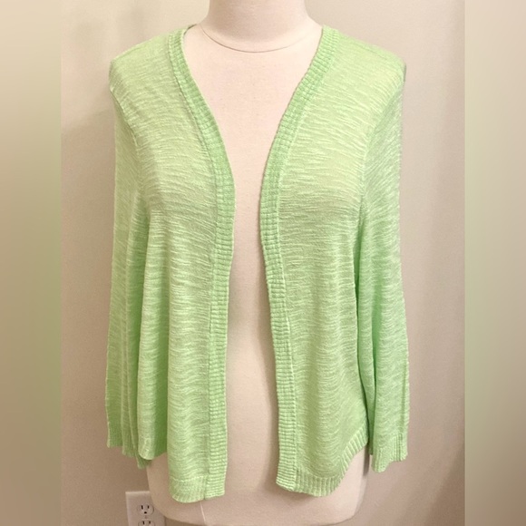 torrid Sweaters - Torrid Lime Green Ribbed Knit Open Front Long Sleeve Thin Casual Cardigan SZ 3X